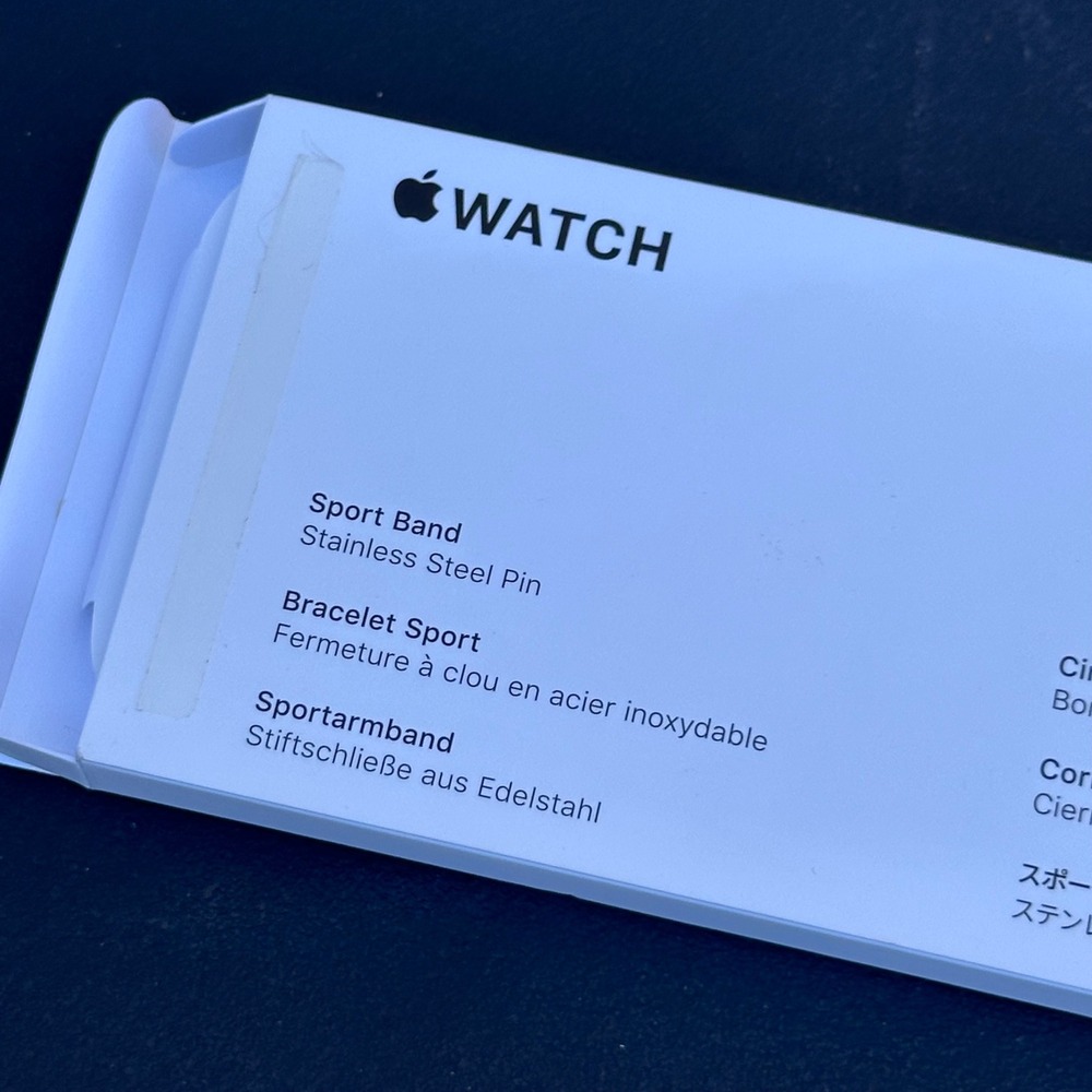 Apple Watch 40mm White Sport Band MTP52AM/A S/M & M/L Stainless Steel Pin - Picture 6 of 8